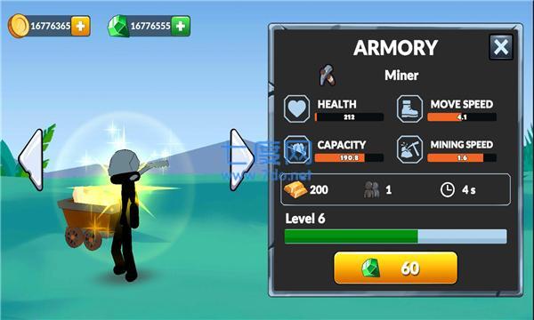 火柴人战争帝国无限钻石金币版 v1.0