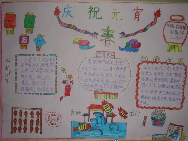 元宵手抄报简单又漂亮2021图片 v1.0