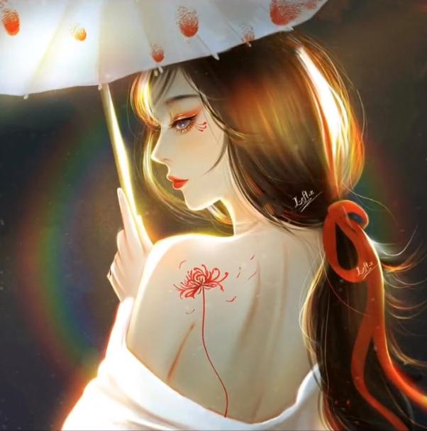 彼岸花闺蜜头像两人成对一左一右.png