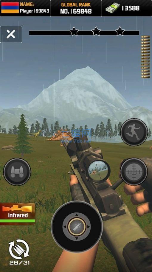 射击野生恐龙游戏