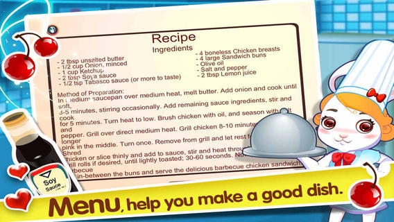 肌肉三明治烧烤 Barbecue Chicken SandwichCooking Games截图1