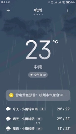 MIUI12天气 版本:v12.2.0.2