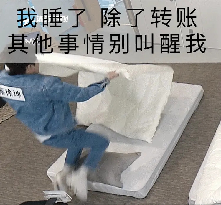 蔡徐坤一秒钻被窝表情包  v1.0