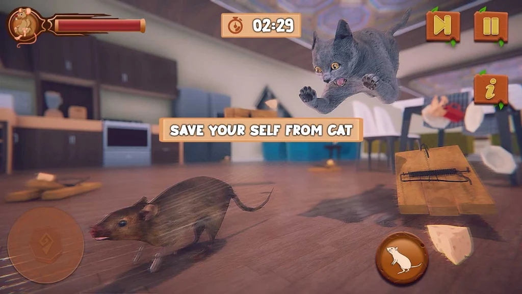 老鼠模拟器猫和老鼠游戏官方版(Mouse Simulator: Cat Mouse)图片1