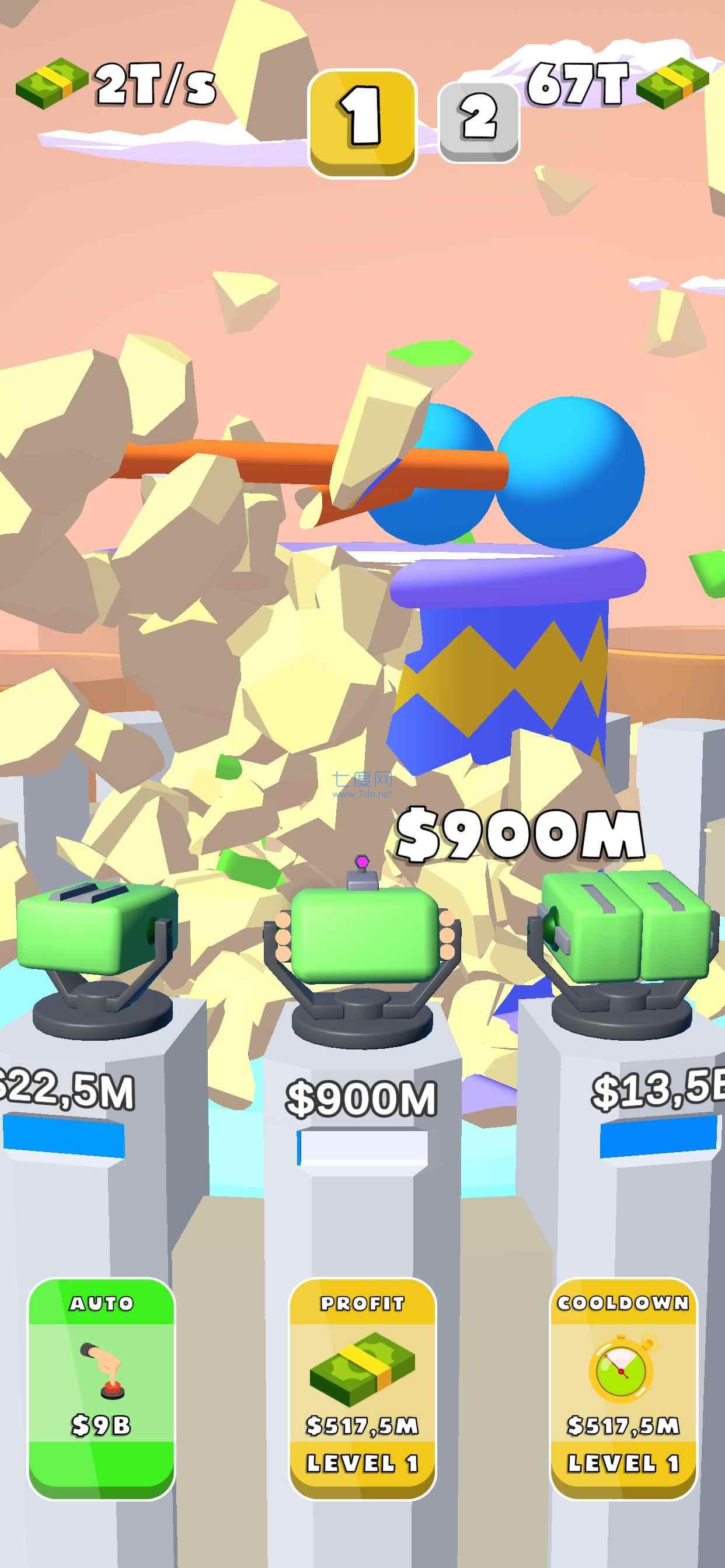 大炮空闲3D游戏