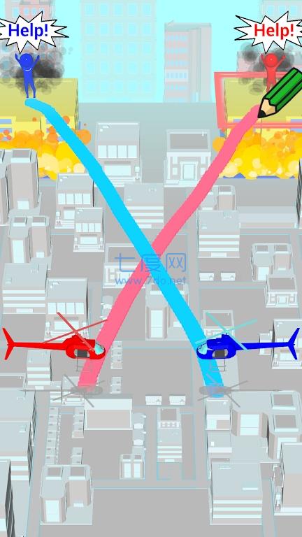 画线空中救援游戏