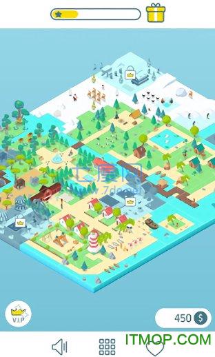 彩色土地按编号建造