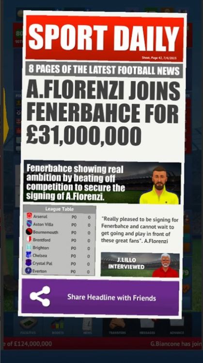 足球俱乐部管理2024游戏中文版(Football Club Management 2024)  v4.4.3