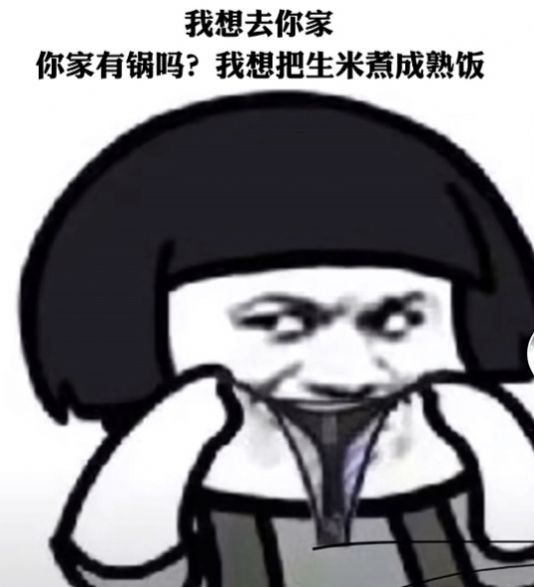 请问你家有锅吗,我想去你家,和你生米煮成熟饭表情包 v1.0