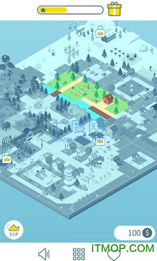 彩色土地按编号建造