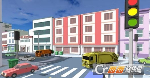 Blocky Garbage Truck Sim Pro(像素垃圾车模拟) v1.3 手机版