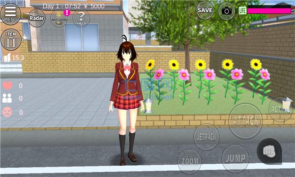 七七酱同款樱花校园模拟器英文版2022 v1.039.07