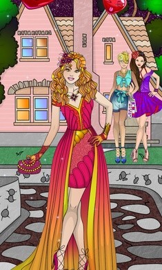 女孩装扮和涂色书  v1.5