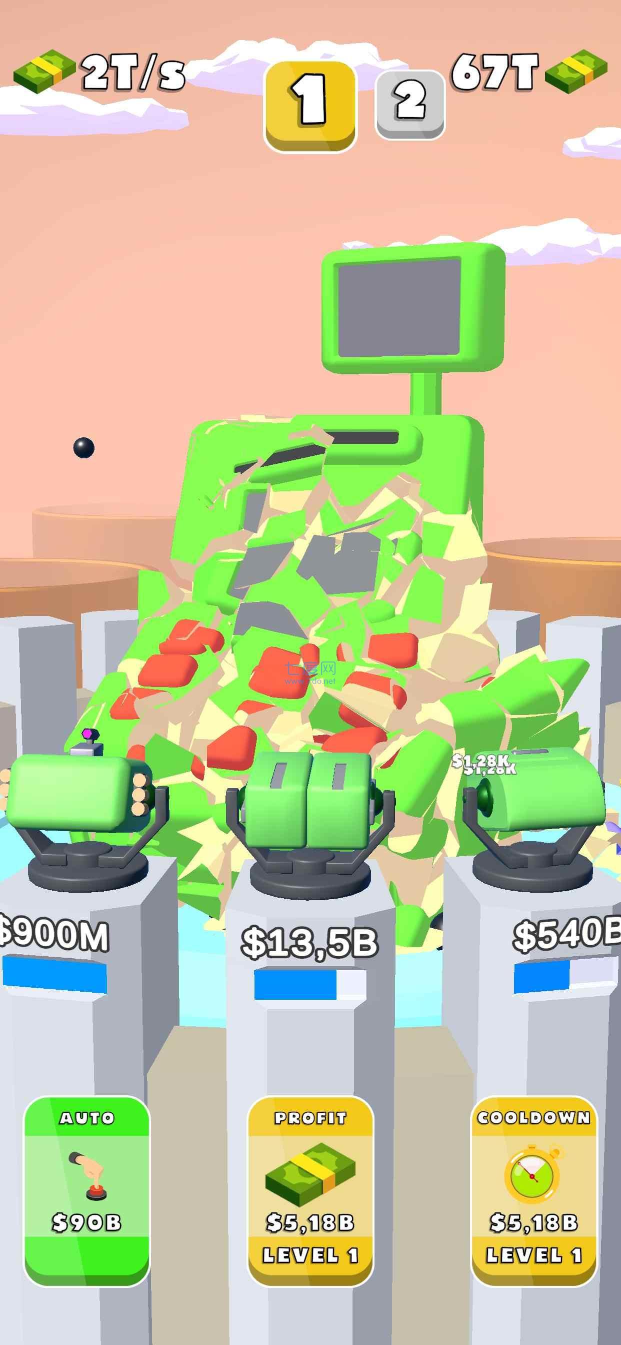 大炮空闲3D游戏