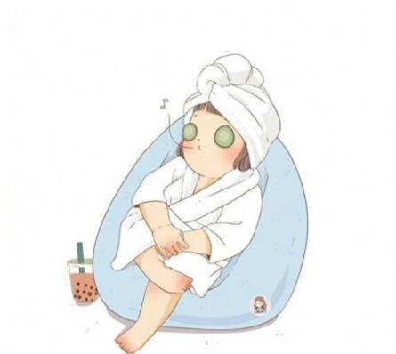 Q版小女孩喝奶茶头像图片 v1.0