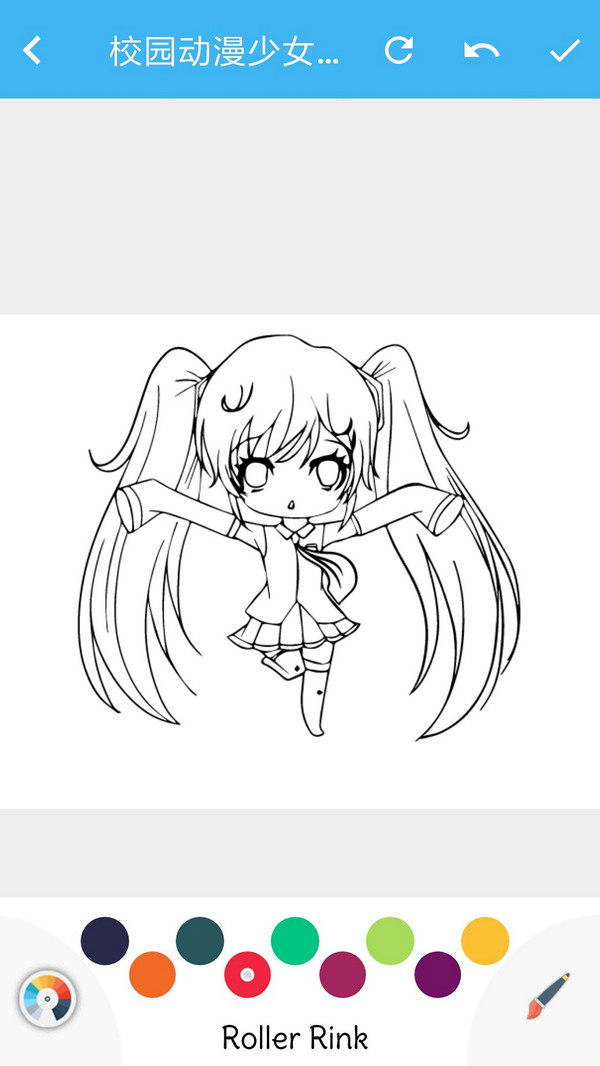 校园动漫少女着色 v1.0