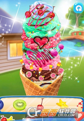 莉小公主做冰淇淋