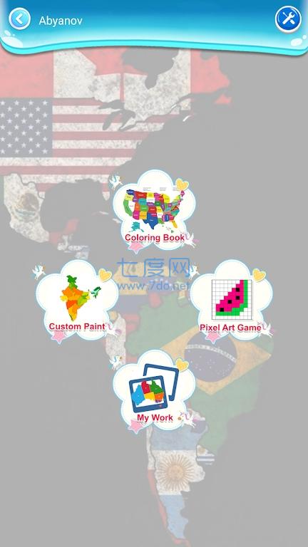 世界地图上色书WorldMapColoring Book