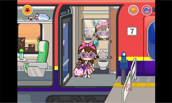 米加小镇世界地铁站