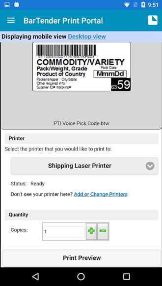 BarTender Print Portal 安卓版v1.1 安卓版v1.1