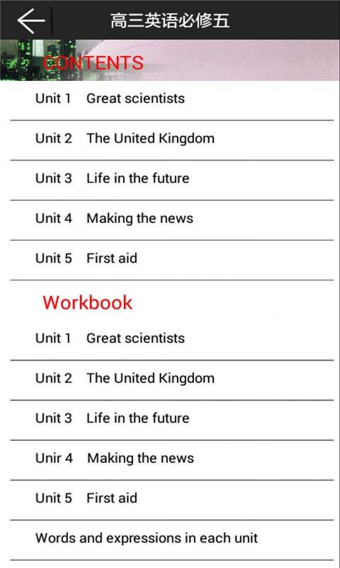 高三英语必修五 v5.1.1