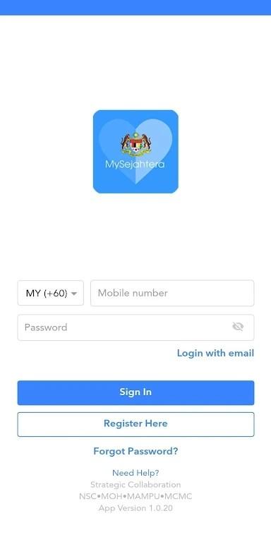 MySejahtera app v3.3.4