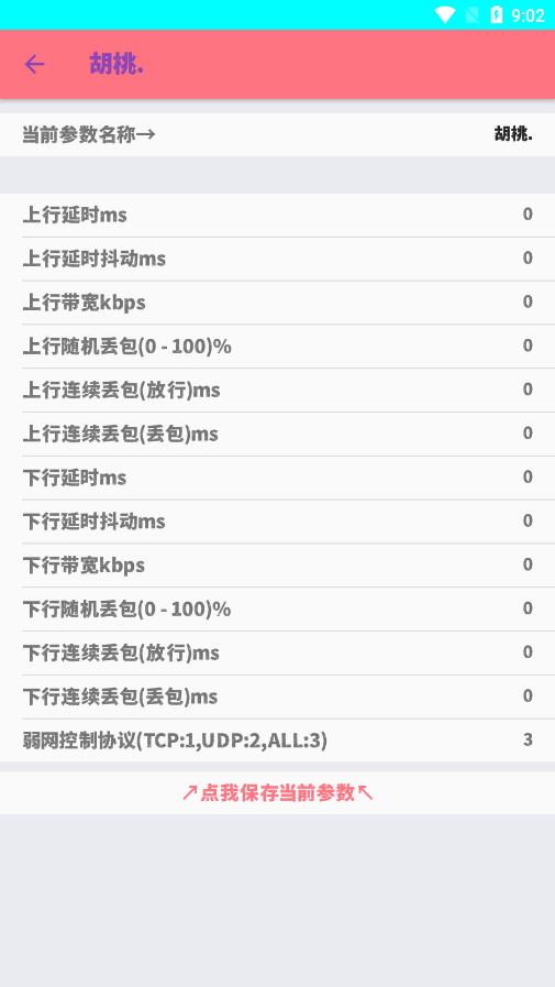 胡桃弱网配置参数 v3.0.4