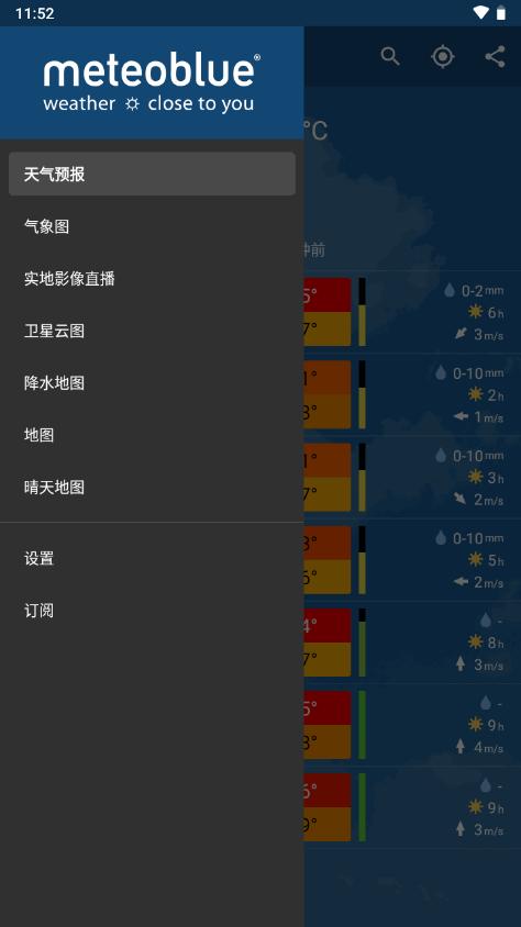 meteoblue天气汉化版v2.7.23 安卓手机版 v5.0.4