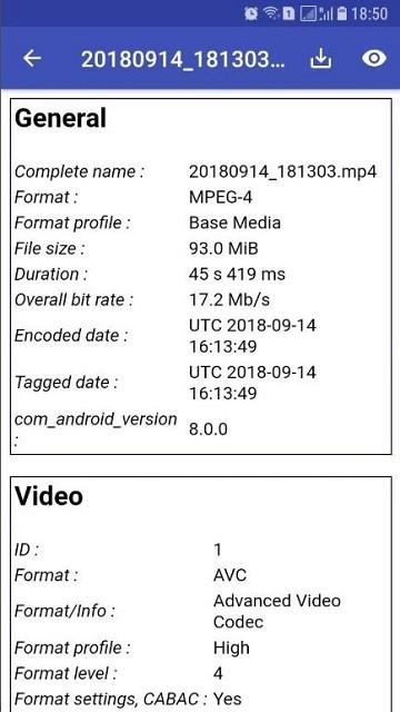 mediainfo v5.0.3