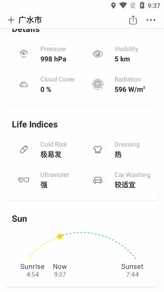彩云天气精简去广告版(ColorfulClouds Lite)v1.0.2 国际服旧版本 v6.2.4