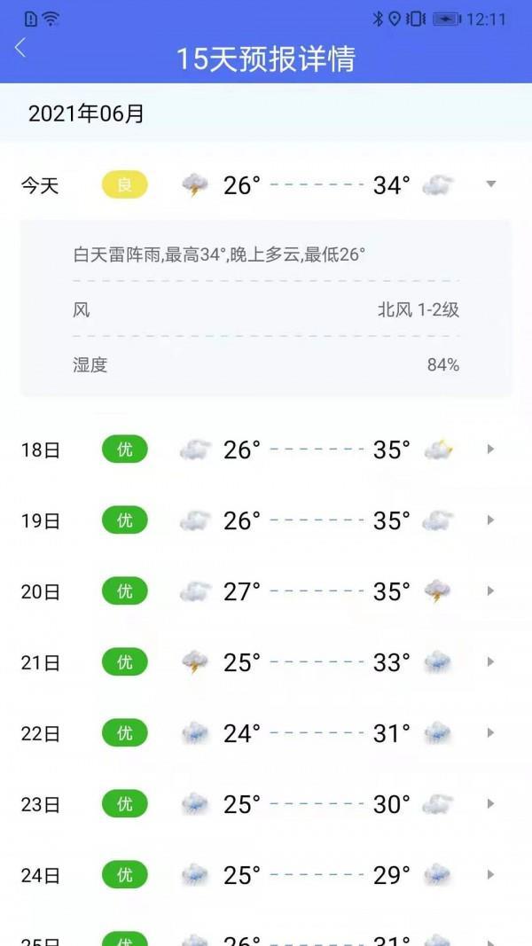 朝夕天气预报